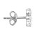Diamond Three Stone Single Stud Earring (1/3 ct. t.w.) in 14k White Gold