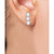 Diamond Three Stone Single Stud Earring (1/3 ct. t.w.) in 14k White Gold