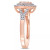 Morganite (3/4 ct. t.w.) and Diamond (1/4 ct. t.w.) Double Halo Ring in 14k Rose Gold