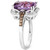Grape Amethyst (5-1/10 ct. t.w.) & Diamond (1/3 ct. t.w.) Statement Ring in 14k White Gold
