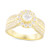 Diamond Halo Multirow Engagement Ring (1-1/3 ct. t.w.) in 14k Gold