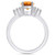Citrine and Diamond Ring (1-3/4 ct.t.w and 1/10 ct.t.w) 14K White Gold
