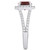 Garnet (2-1/2 ct. t.w.) and Diamond (1/2 ct. t.w.) Halo Ring in 14K White Gold