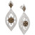 Nude Diamond & Chocolate Diamond Marquise Drop Earrings (3-1/10 ct. t.w.) in 14k White & Rose Gold