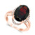 Garnet (7-5/8 ct. t.w.) & Diamond (1/6 ct. t.w.) Statement Ring in 14k Rose Gold