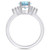 Aquamarine and Diamond Ring (1-5/8 ct.t.w and 1/10 ct.t.w) 14K White Gold