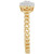 Diamond Cluster Rope Style Ring (1/10 ct. t.w.) in 14k Gold-Plated Sterling Silver