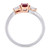 Ruby (7/8 ct. t.w.), White Sapphire (1/3 ct. t.w.) & Diamond (1/20 ct. t.w.) Ring in 14k White & Rose Gold
