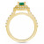 Emerald (1-1/5 ct. t.w.) & Diamond (5/8 ct. t.w.) Oval Double Halo Ring in 14k Gold