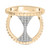 Diamond Openwork Textured Statement Ring (1/4 ct. t.w.) in 14k Gold-Plated Sterling Silver, Created for Macy's