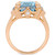 Blue Topaz (4-1/2 ct. t.w.) & White Topaz (1/5 ct. t.w.) Ring in 18k Rose Gold-Plated Sterling Silver