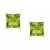 Peridot Square Stud Earrings (3/4 ct. t.w.) in 14k Gold