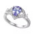Aquamarine (1-1/2 ct. t.w.) & White Sapphire Ring in Sterling Silver (Also in Morganite, Tanzanite, , Ruby, Sapphire & Emerald)