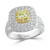 EFFY® Yellow & White Diamond Halo Ring (2-3/4 ct. t.w.) in 18k Gold & White Gold