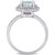 Aquamarine (1-1/7 ct. t.w.) & Diamond (1/10 ct. t.w.) Halo Ring in 10k White Gold