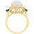 EFFY® Ethiopian Opal (4-3/8 ct. t.w.), Emerald (1/2 ct. t.w.) & Diamond (1/3 ct. t.w.) Halo Ring in 14k Gold