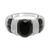 Onyx & Diamond (1/5 ct. tw.) Statement Ring in Sterling Silver