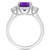 Amethyst and Diamond Ring (2-1/2 ct.t.w and 1/3 ct.t.w) 14K White Gold