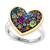 EFFY® Multi-Gemstone (1-5/8 ct. t.w.) & Diamond Accent Heart Ring in Sterling Silver & Gold-Plate