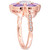Amethyst (2 ct. t.w.) & White Topaz (1 ct. t.w.) Flower Ring in Rose Gold-Plated Sterling Silver