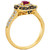 Passion Ruby (1/4 ct. t.w.) & Diamond (3/4 ct. t.w.) Halo Ring in 14k Gold