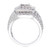 Diamond Princess Cluster Ring (2 ct. t.w.) in 14k White Gold