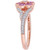 Pink Sapphire (3/4 ct. t.w.) & Diamond (1/6 ct. t.w.) Flower Ring in 10k Rose Gold