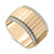 Diamond Wide Textured Statement Ring (1/3 ct. t.w.) in 14k Gold-Plated Sterling Silver, Created for Macy's