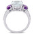 Aquamarine (3 ct. t.w.), Amethyst (4/5 ct. t.w.) & Diamond (1/10 ct. t.w.) Ring in Sterling Silver