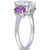Aquamarine (3 ct. t.w.), Amethyst (4/5 ct. t.w.) & Diamond (1/10 ct. t.w.) Ring in Sterling Silver
