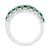 EFFY® Emerald (2-1/10 ct. t.w.) & Diamond (1-1/4 ct. t.w.) Triple Row Ring in 14k White Gold