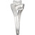 Cubic Zirconia Square Halo Twist Ring in Sterling Silver