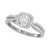Diamond Double Halo Split Shank Engagement Ring (5/8 ct. t.w.) in 14k White Gold