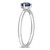 Sapphire (5/8 ct. t.w.) Solitaire Stackable Ring in 10K White Gold