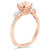 Morganite (1-1/4 ct. t.w.) and Diamond (1/10 ct. t.w.) Ring in 14K Rose Gold-Plated Sterling Silver