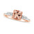 Morganite (1-1/4 ct. t.w.) and Diamond (1/10 ct. t.w.) Ring in 14K Rose Gold-Plated Sterling Silver