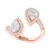 EFFY® Diamond Multi-Cut Halo Cluster Bypass Ring (1-1/6 ct. t.w.) in 14k Rose Gold