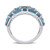 Blue Topaz (3-5/8 ct. t.w.) & Diamond (1/10 ct. t.w.) Cluster Ring in 10k White Gold