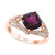 Rhodolite (2-7/8 ct. t.w.) & Diamond (1/3 ct. t.w.) Ring in 14k Rose Gold