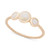 Opal Trio Bezel Statement Ring (1/2 ct. t.w.) in 14k Gold