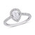 Pear-Cut Floating Certified Diamond (3/4 ct. t.w.) Halo Engagement Ring in 14k White Gold