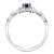 Sapphire (1/2 ct. t.w.) and Diamonds (1/8  ct. t.w.) Ring Set in 14k White Gold