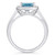Aquamarine (2 ct. t.w.) and Diamond (1/4 ct. t.w.) Halo Ring in 14K White Gold