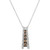 Chocolate Diamond (1/3 ct. t.w.) & Nude Diamond (1/8 ct. t.w.) Ladder Pendant Necklace in 14k White Gold, 18" +2"