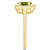 Peridot (1 ct. t.w.) and Diamond (1/5 ct. t.w.) Halo Ring in 14K Yellow Gold