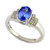 Tanzanite (1 ct. t.w.) and Diamond (1/10 ct. t.w.) Ring in 14k White Gold