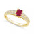 Ruby (3/4 Ct. t.w.) and Diamond (1/5 Ct. t.w.) Ring