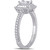 Diamond Emerald-Cut Double Halo Engagement Ring (1 ct. t.w.) in 14k White Gold