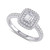 Diamond Emerald-Cut Double Halo Engagement Ring (1 ct. t.w.) in 14k White Gold