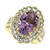 Pink Amethyst (5 ct. t.w.) & White Topaz (3-5/8 ct. t.w.) Halo Ring in Gold-Plated Sterling Silver